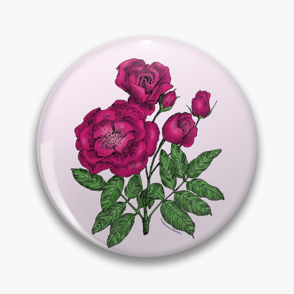 Item preview, Deep Pink Cupped Rose Bloom Semi-Double 8-15 Petals In 2 Rows designed and sold by Rachael Taylor.