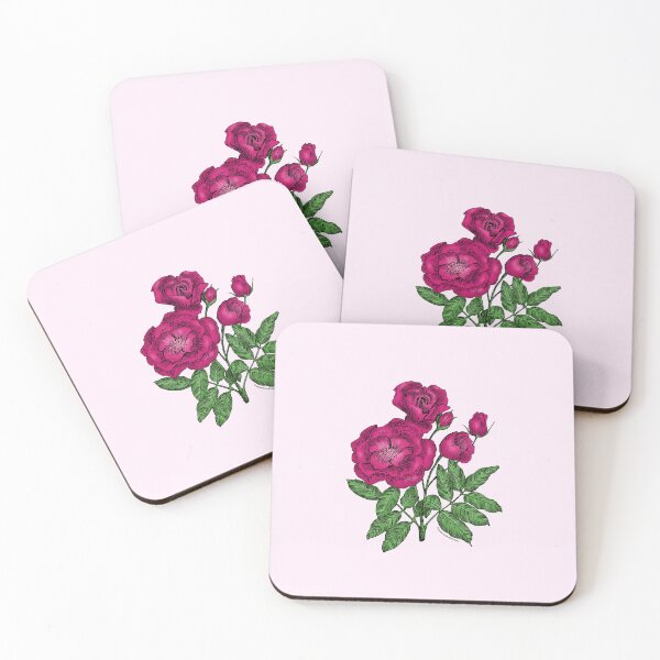 Item preview, Deep Pink Cupped Rose Bloom Semi-Double 8-15 Petals In 2 Rows designed and sold by Rachael Taylor.