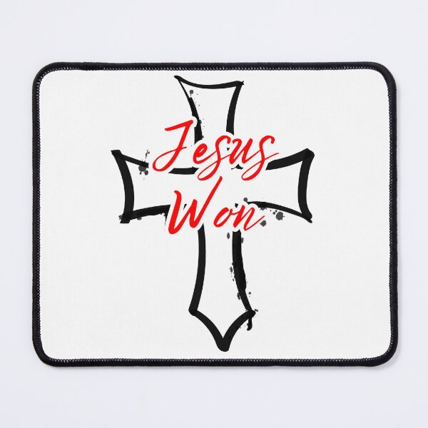 Item preview, Jesus Won, Red and Black Cross. designed and sold by MoriaStore.