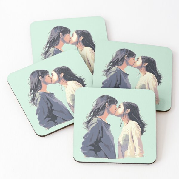 Item preview, First Kiss | LGBTQ+ AI Pop Aesthetic HD designed and sold by scudpunk.