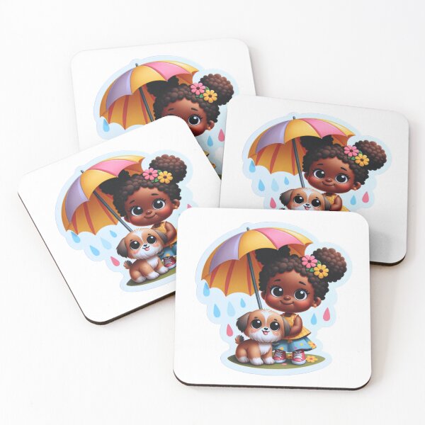 Item preview, Anime Girl Umbrella And Her Dog Die-Cut Sticker designed and sold by mymagicstoreus.