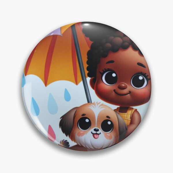 Item preview, Anime Girl Umbrella And Her Dog Die-Cut Sticker designed and sold by mymagicstoreus.
