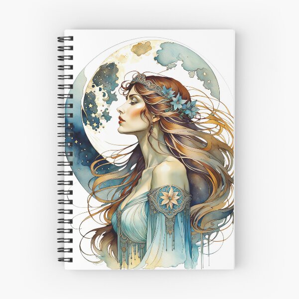 Item preview, Lady and the Moon 6 designed and sold by Kallak-AI-Art.