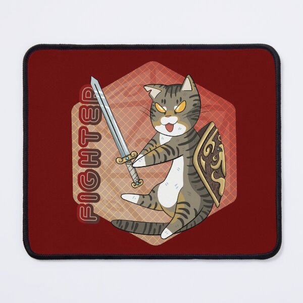 Item preview, Dungeons and Dragons Fighter Cat designed and sold by Tactlessly.