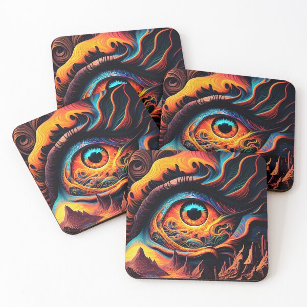 Item preview, Abstract Eye in Enchanting Landscape - Unique Art for Your Space designed and sold by JojoArtEvo.