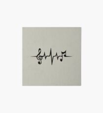 Music Pulse Heartbeat Notes Clef Frequency Wave Sound Festival Art Board