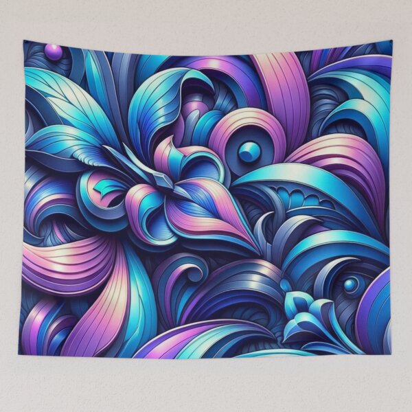 Item preview, Blue Swirl Vortex Abstract Poster designed and sold by mymagicstoreus.