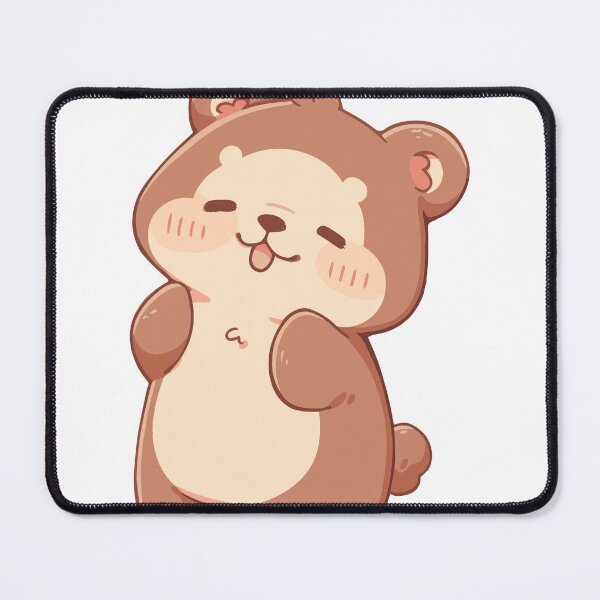 Item preview, Chibi Kuma Happy Bear Adorable Kawaii Sticker designed and sold by WartortleFr3ak.