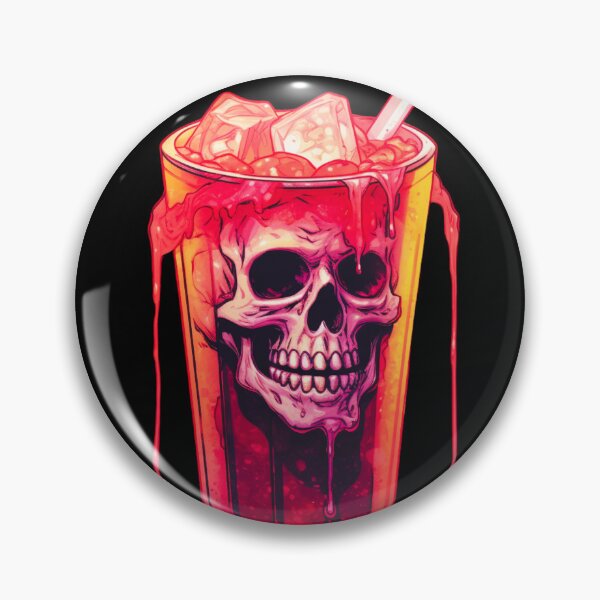 Item preview, Cold Drink Skull - Quench Your Thirst for Edgy Style designed and sold by JojoArtEvo.