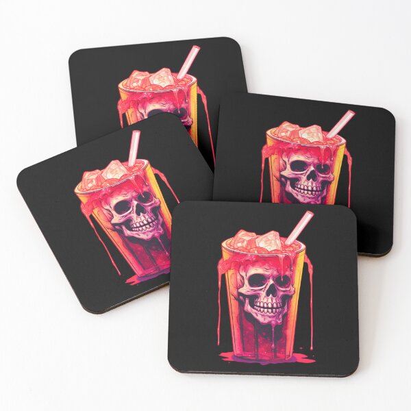 Item preview, Cold Drink Skull - Quench Your Thirst for Edgy Style designed and sold by JojoArtEvo.
