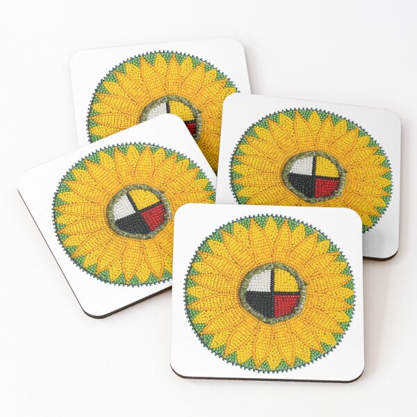 Item preview, Medicine Wheel Sunflower designed and sold by Boozhoo.