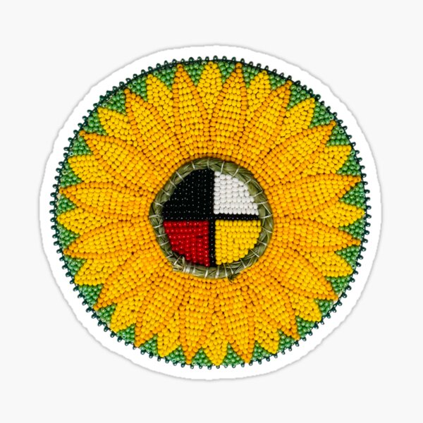 Item preview, Medicine Wheel Sunflower designed and sold by Boozhoo.