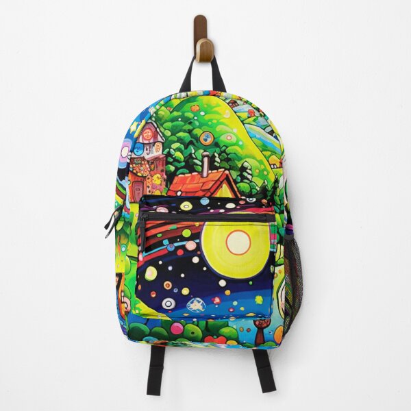 Item preview, Rainbow Village Delight - Colorful Urban Escape Art designed and sold by JojoArtEvo.