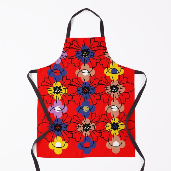 Item preview, Elevate Your Look with a Captivating Red Dress and Neon Flowers Graphic T-Shirt Dress designed and sold by GlamoraToop.