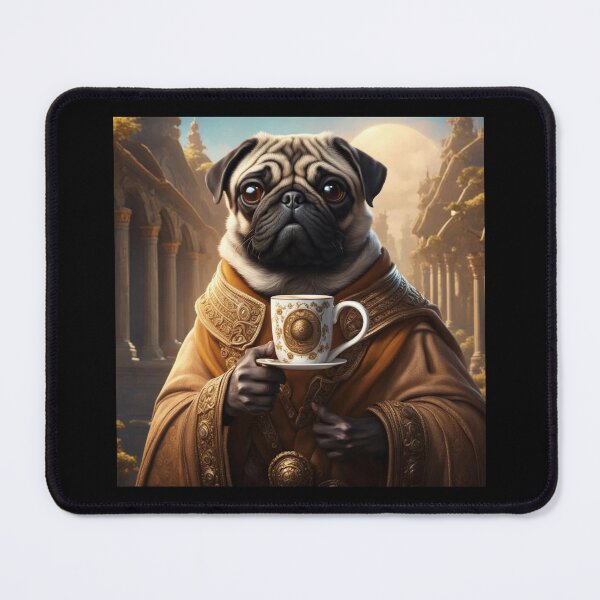 Item preview, A Pugly Nobleman Enjoys Mug of Coffee designed and sold by BrandoCafe.