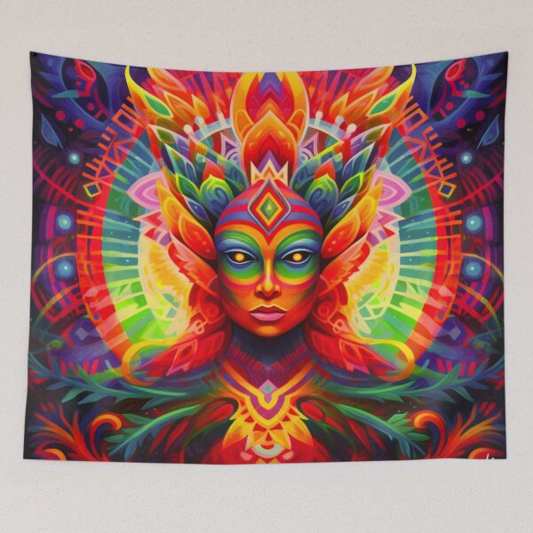 Item preview, God Face - A Kaleidoscope of Colors and Spiritual Energy designed and sold by JojoArtEvo.