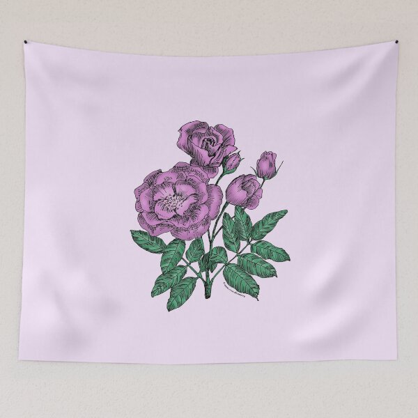 Item preview, Purple Cupped Rose Bloom Semi-Double 8-15 Petals In 2 Rows designed and sold by Rachael Taylor.