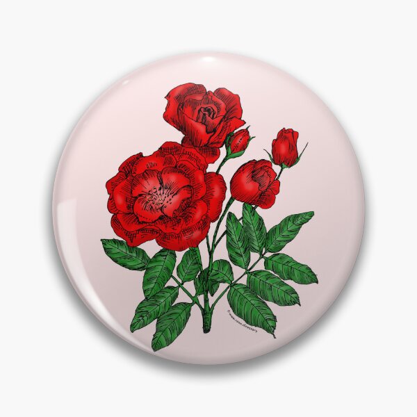 Item preview, Bright Red Cupped Rose Bloom Semi-Double 8-15 Petals In 2 Rows designed and sold by Rachael Taylor.