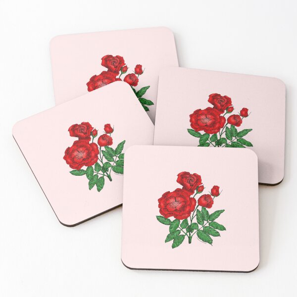 Item preview, Bright Red Cupped Rose Bloom Semi-Double 8-15 Petals In 2 Rows designed and sold by Rachael Taylor.