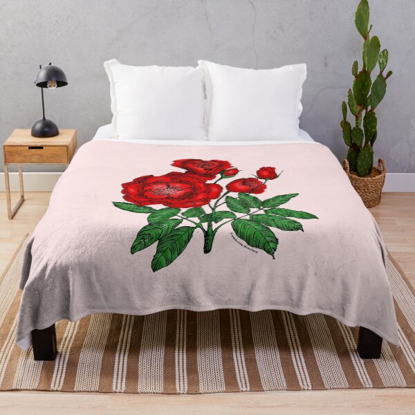Item preview, Bright Red Cupped Rose Bloom Semi-Double 8-15 Petals In 2 Rows designed and sold by Rachael Taylor.