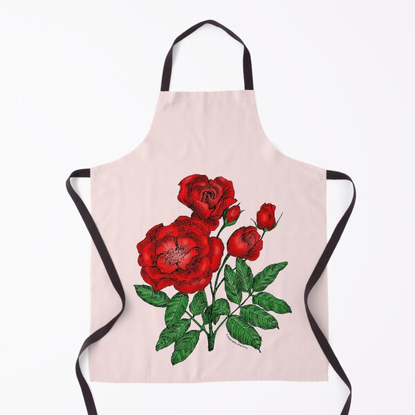 Item preview, Bright Red Cupped Rose Bloom Semi-Double 8-15 Petals In 2 Rows designed and sold by Rachael Taylor.