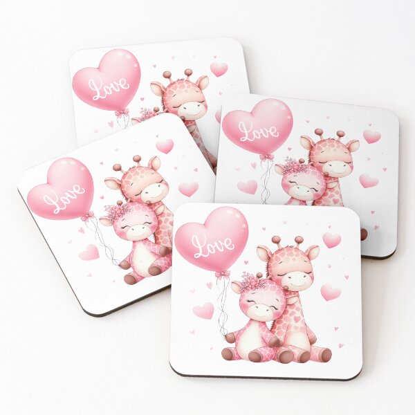 Item preview, Cute Pink Couples - Giraffes! designed and sold by fribabywonder.