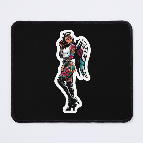 Item preview, Tattooed Angel in Daisy Dukes designed and sold by PinUpPizzazz.