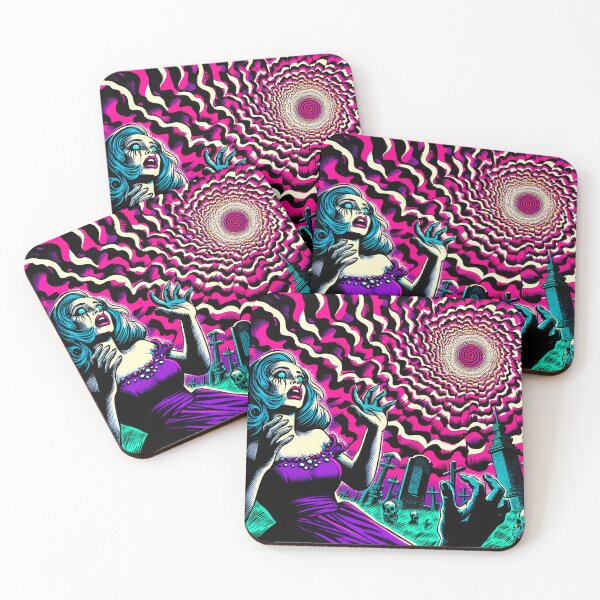 Item preview, Trippy Psychedelic Zombie Girl Drawn To Oblivion! designed and sold by AIPixelMaster.