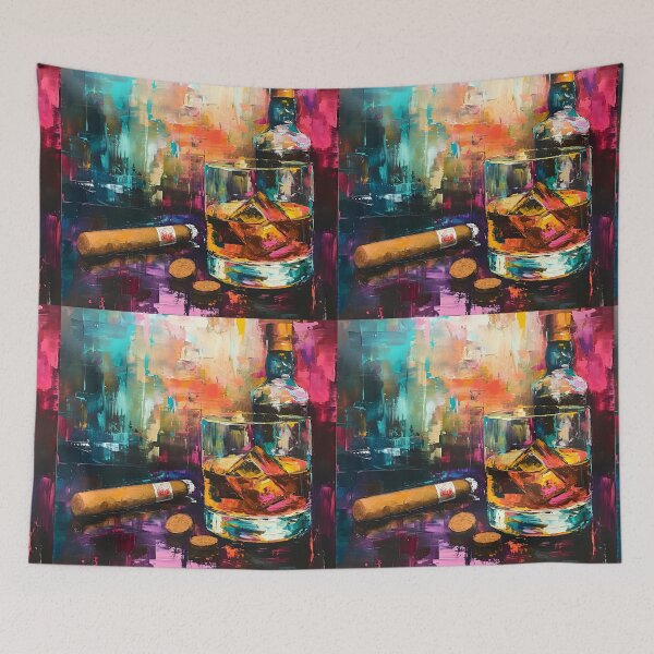Item preview, Mystical Libation- Whiskey, Cigar, and the Enchanting Symphony of Slow Embers designed and sold by OlfactoART Studio.