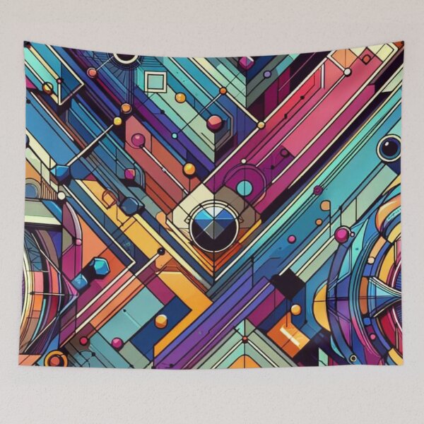 Item preview, Geometric Color Burst Abstract Art designed and sold by mymagicstoreus.