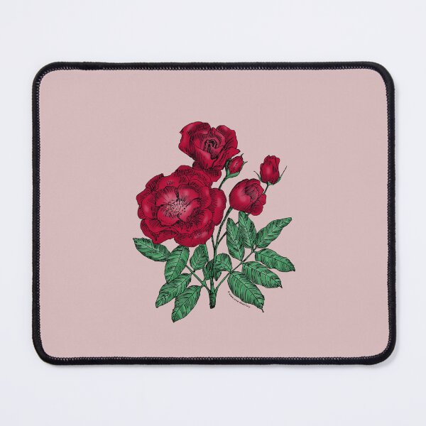 Item preview, Dark Red Cupped Rose Bloom Semi-Double 8-15 Petals In 2 Rows designed and sold by Rachael Taylor.
