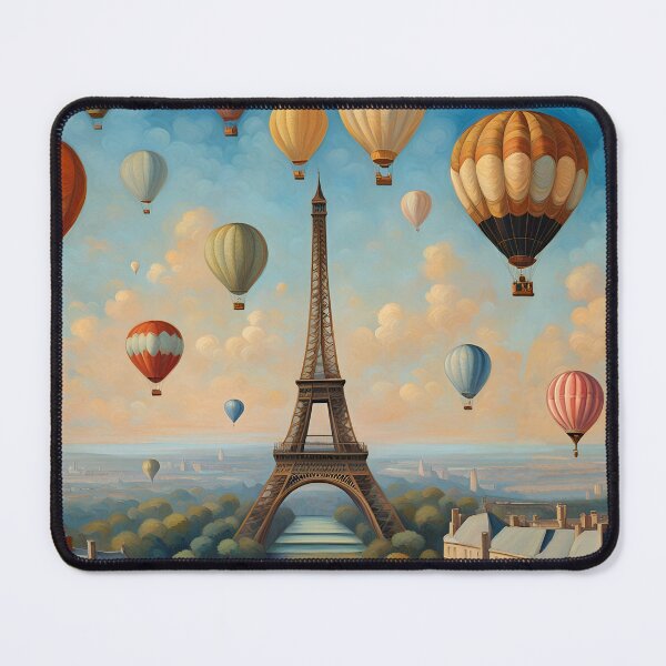 Item preview, Hot Air Balloons Aloft At Paris Eiffel Tower designed and sold by Glimmersmith.