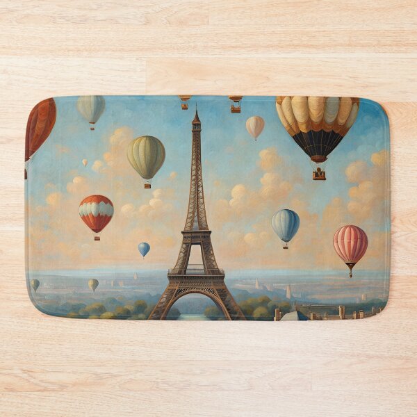 Item preview, Hot Air Balloons Aloft At Paris Eiffel Tower designed and sold by Glimmersmith.