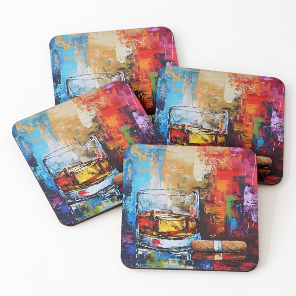 Item preview, Whiskey Embrace- A Dance of Colors and White Whispers in Slow Burn designed and sold by OlfactoART Studio.