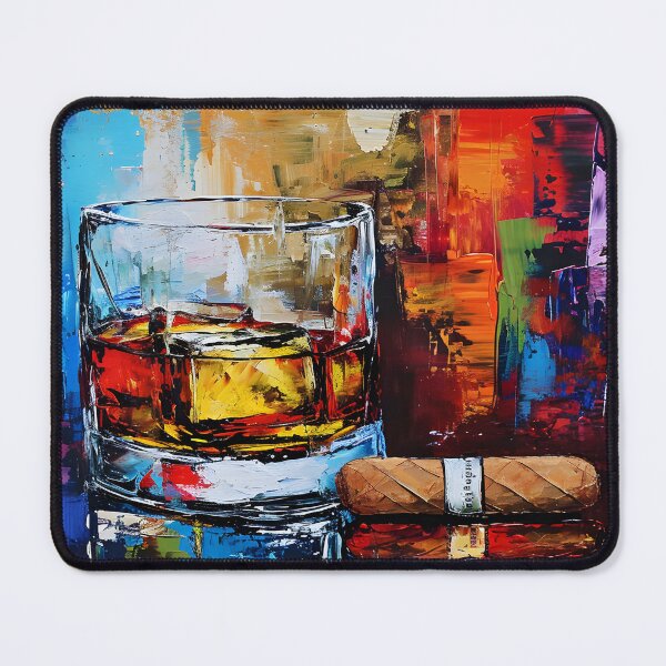 Item preview, Whiskey Embrace- A Dance of Colors and White Whispers in Slow Burn designed and sold by OlfactoART Studio.