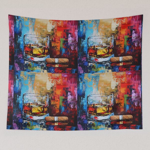 Item preview, Whiskey Embrace- A Dance of Colors and White Whispers in Slow Burn designed and sold by OlfactoART Studio.