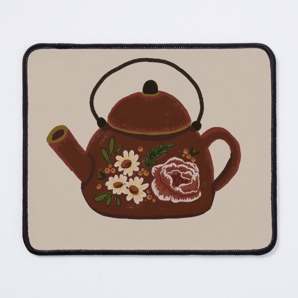 Item preview, Vintage teapot floral illustration designed and sold by Over the Moon Studios.