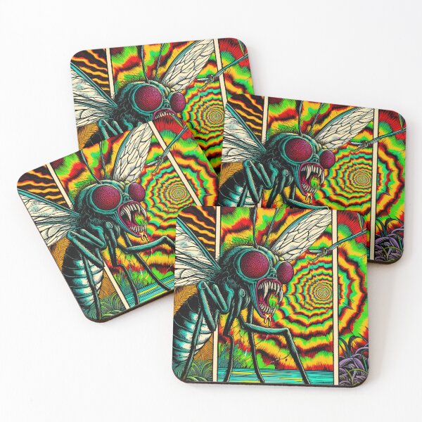 Item preview, Trippy Horrifying Psychedelic Sabretooth Fly Monster! designed and sold by AIPixelMaster.