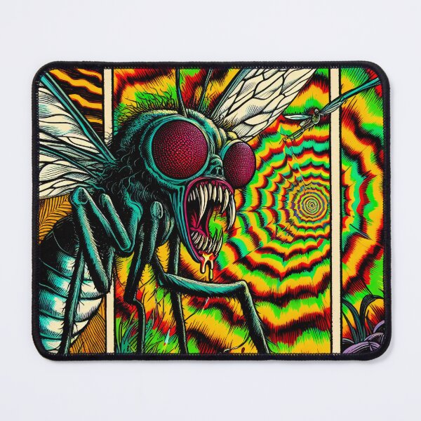 Item preview, Trippy Horrifying Psychedelic Sabretooth Fly Monster! designed and sold by AIPixelMaster.