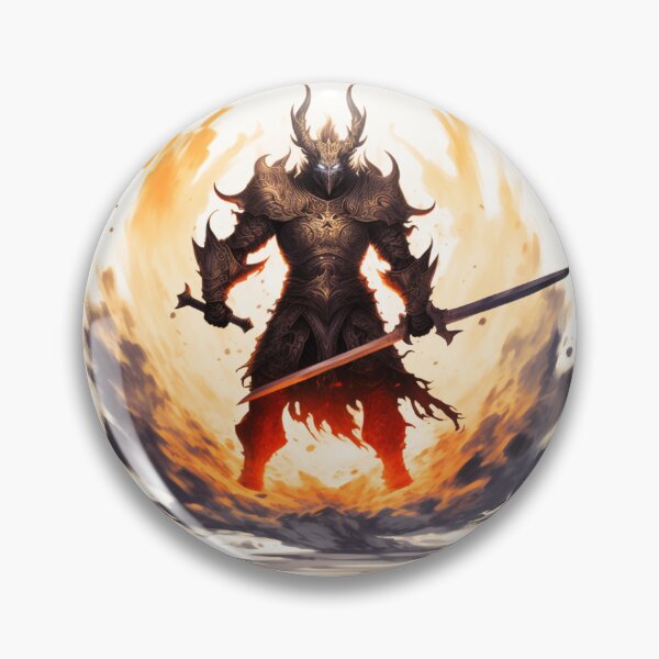 Item preview, Fiery Warrior Conquering with Sword - Intense Fantasy Art  designed and sold by JojoArtEvo.