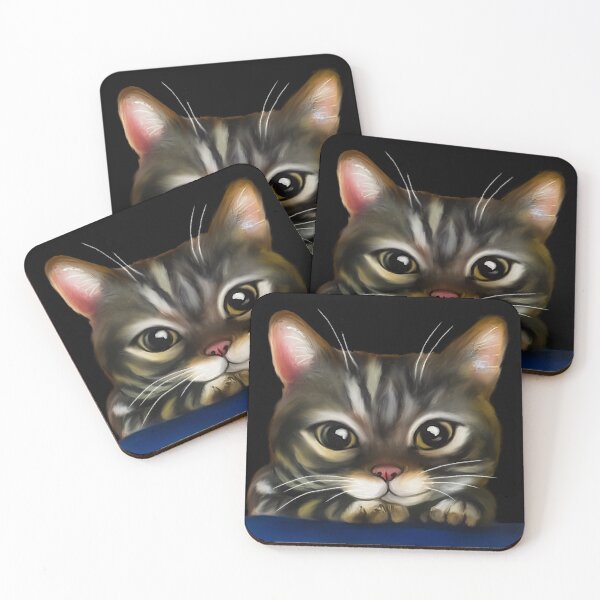 Item preview, Happy Tabby cat painting designed and sold by Funsize-Art.