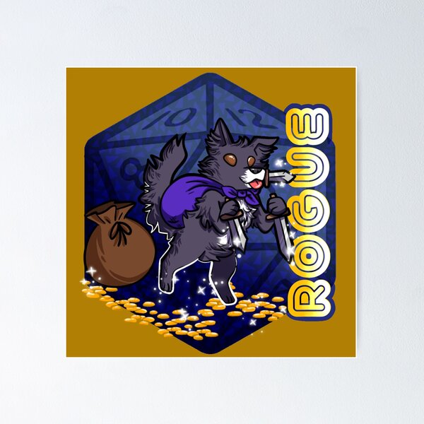 Item preview, Dungeons and Dragons Rogue Dog designed and sold by Tactlessly.