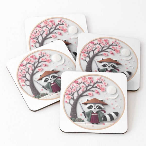Item preview, Samurai Raccoon designed and sold by GALUMARKET.
