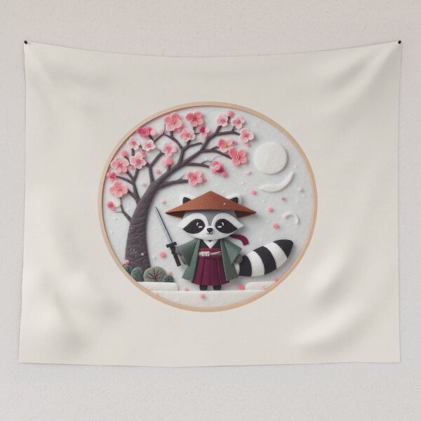 Item preview, Samurai Raccoon designed and sold by GALUMARKET.