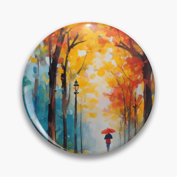 Item preview, Autumn Stroll Amidst Colorful Trees designed and sold by John v p.