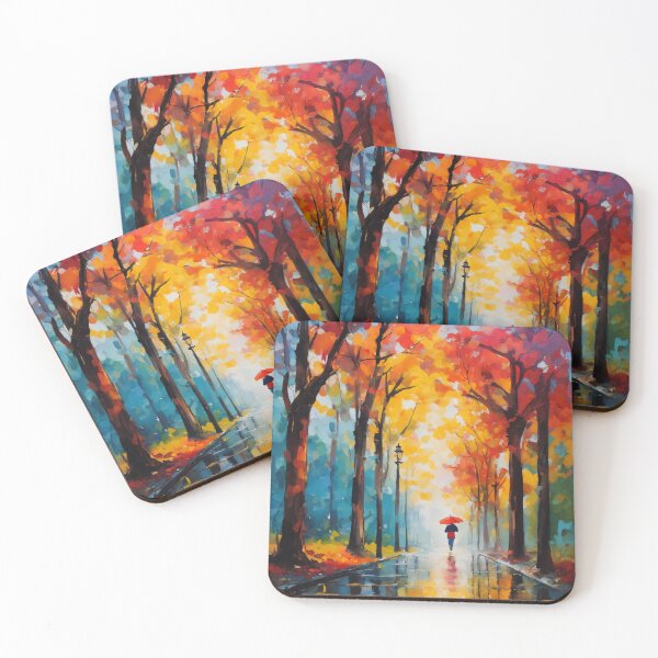 Item preview, Autumn Stroll Amidst Colorful Trees designed and sold by John v p.