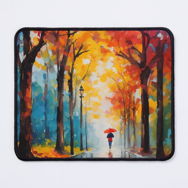 Item preview, Autumn Stroll Amidst Colorful Trees designed and sold by John v p.