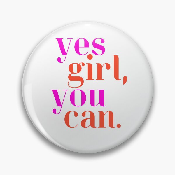 Item preview, Yes Girl, You Can - Motivational Typography for Empowerment - Pink and Red designed and sold by Biddakate.
