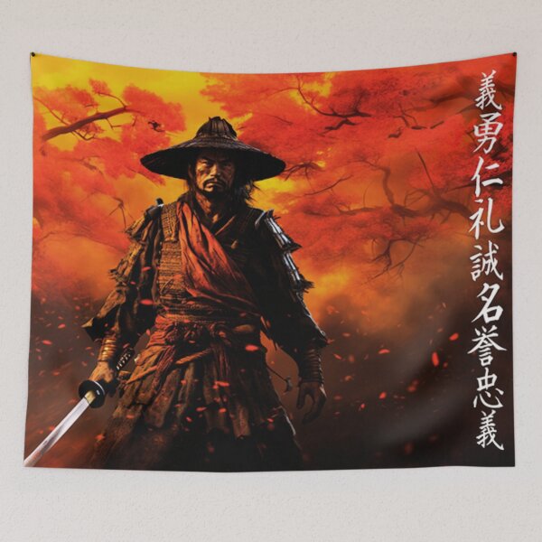 Item preview, Blazing Samurai Spirit: Fiery Warrior Art for Bold Souls designed and sold by JojoArtEvo.