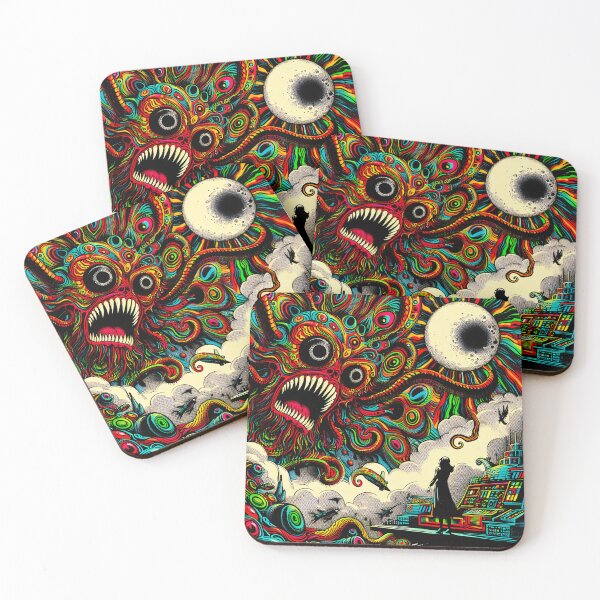 Item preview, Trippy Weird Psychedelic Dark Entity Summoned! designed and sold by AIPixelMaster.